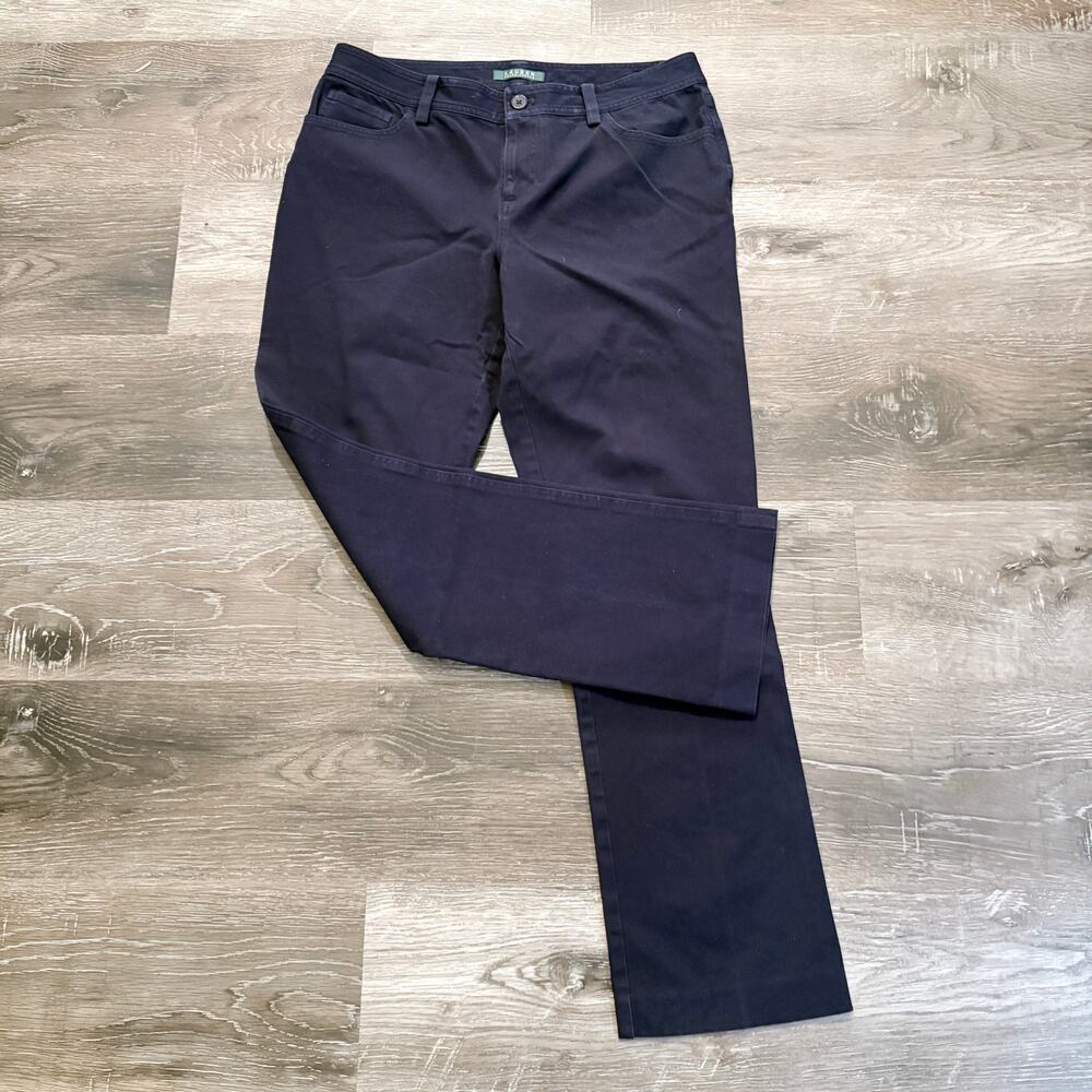 Lauren Ralph Lauren Womens Casual Slacks Black Pants Size 8
